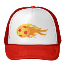 Fútbol en el fuego gorras