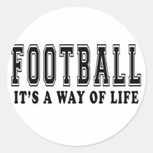 Fútbol es manera de vida pegatina redonda