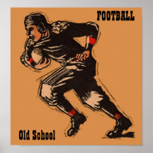 Fútbol - escuela vieja - impresión de los años 20 posters