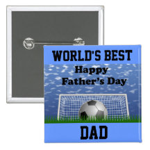 Fútbol feliz del día de padres pin