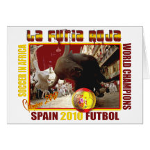 Fútbol Futbol de Bull del español de Furia Roja de Tarjeta
