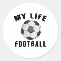 Fútbol mi vida etiqueta redonda