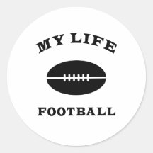 Fútbol mi vida etiqueta redonda
