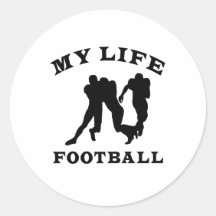 Fútbol mi vida etiquetas redondas