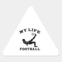 Fútbol mi vida colcomanias de triangulo personalizadas