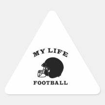 Fútbol mi vida pegatinas de triangulo personalizadas