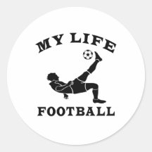 Fútbol mi vida pegatina redonda