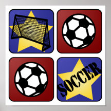 Fútbol rojo impresiones