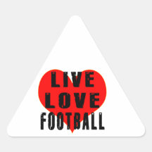 Fútbol vivo del amor pegatinas triangulo