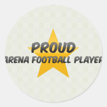 Futbolista orgulloso de la arena pegatinas redondas