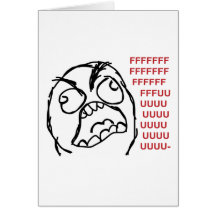 Fuuuu del fuuu del individuo de la rabia tarjetas