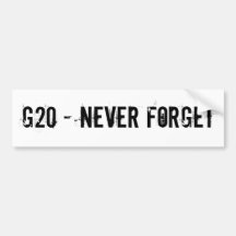 G20 PEGATINA DE PARACHOQUE