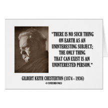 G.K. Indiferente sujeto sin interés de Chesterton Tarjetón
