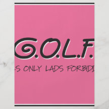 G.O.L.F. GALONES SOLAMENTE DE CHAVALES PROHIBIDOS TARJETAS INFORMATIVAS