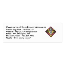 G.S.A. tarjeta del perfil Tarjeta De Visita