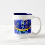 Gabarra egipcia del barco (en el aceite 2) taza