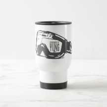 Gafas de la nieve tazas de café
