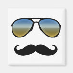Gafas de sol retras divertidas con el bigote imanes para frigoríficos