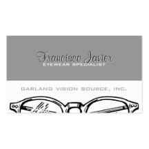 Gafas Vision óptico de las gafas con recordatorio Tarjetas De Visita