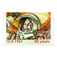 Gagarin Poster Individuelle Druckpapiere