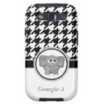 Galaxia blanca negra S3 de Houndstooth Samsung del Samsung Galaxy S3 Coberturas