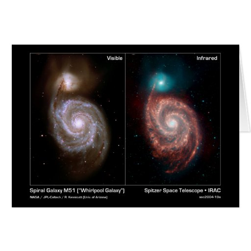 Galaxia espiral M51 (galaxia) de Whirlpool - balne Tarjeton