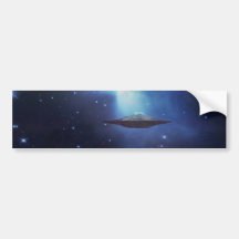 Galaxias del UFO Pegatina De Parachoque
