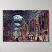 Galería de arte del detalle del Louvre de Roberto  Poster