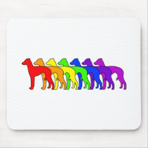 Galgo italiano del arco iris alfombrillas de raton