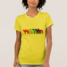 Galgo italiano del arco iris camiseta