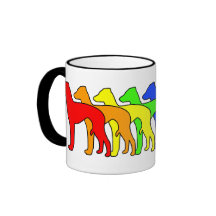 Galgo italiano del arco iris tazas de café