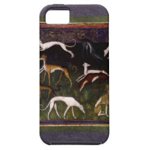 Galgos medievales en las maderas profundas iPhone 5 Case-Mate carcasa