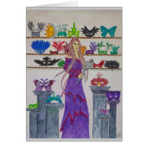 Galleria Notecard de la mascarada Felicitación