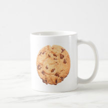 Galleta de microprocesador de chocolate taza de café