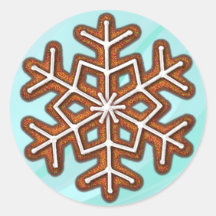 GALLETA del COPO DE NIEVE del PAN DE JENGIBRE de S Pegatinas Redondas