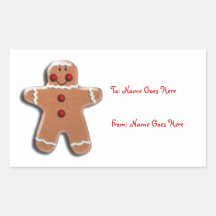 Galleta del hombre de pan de jengibre pegatinas  