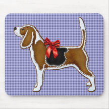 Galleta del navidad del beagle del pan del jengibr alfombrilla de ratón