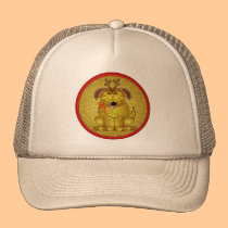 Galleta del navidad del perro del pan de jengibre gorras