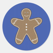 galleta del pan de jengibre etiqueta redonda