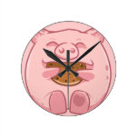galleta guarra rosada de la consumición reloj de pared