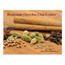 Galletas de microprocesador de chocolate hechas en tarjeta postal