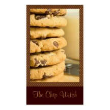 Galletas de microprocesador de chocolate plantillas de tarjetas de visita