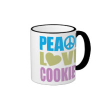 Galletas del amor de la paz tazas