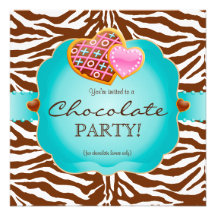 Galletas del chocolate de la invitación de la pana