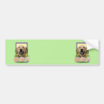 Galletas del huevo de Pascua - golden retriever Pegatina De Parachoque