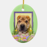 Galletas del huevo de Pascua - Shar Pei Ornamento Para Arbol De Navidad