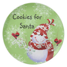 Galletas lindas del navidad del muñeco de nieve platos de comidas