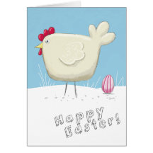Gallina caprichosa del estilo y tarjetas de pascua