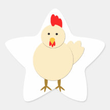 Gallina Calcomania Forma De Estrella Personalizadas