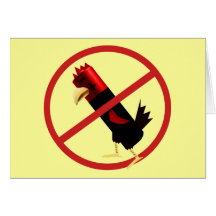 Gallinas de batería de la prohibición felicitación